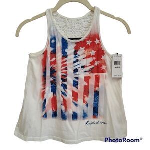 POLO‎ Ralph Lauren Lace Tank Top Sz MEDIUM (8-10)